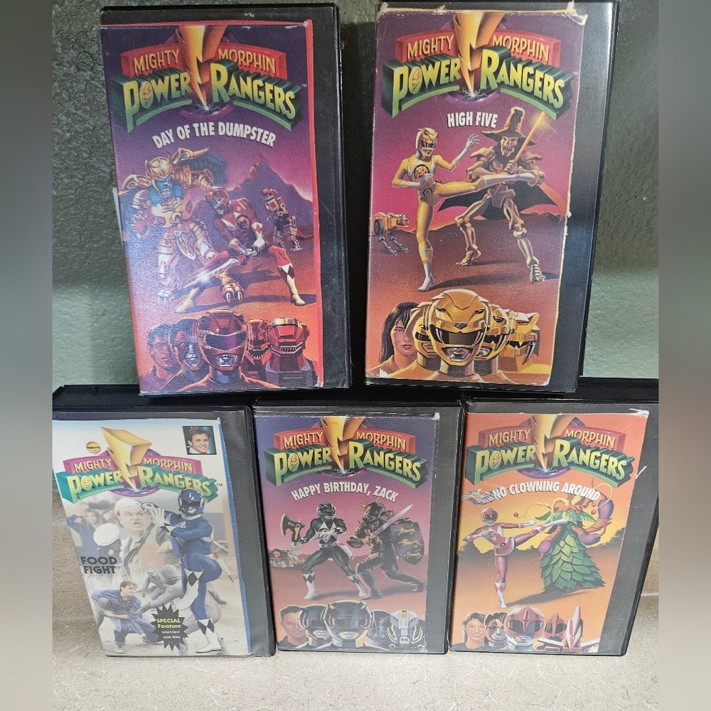 Lot of 9 Power Ranger Tapes
